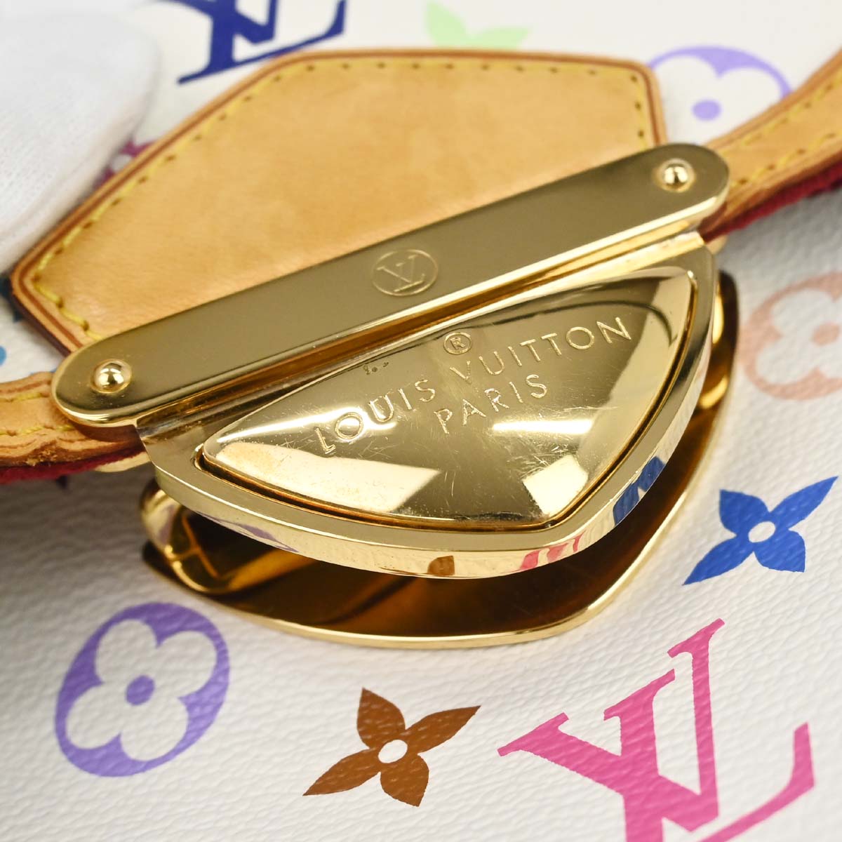 Louis Vuitton 2008 White Monogram Multicolor Beverly MM Handbag M40203