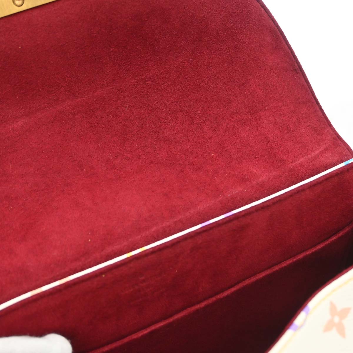 Louis Vuitton 2008 White Monogram Multicolor Beverly MM Handbag M40203