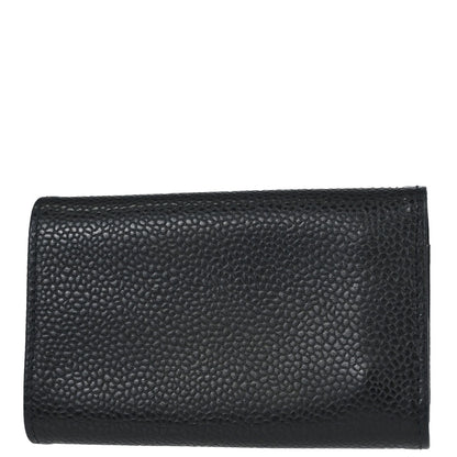 Chanel 2000-2002 Key Case Black Caviar Skin Small Good