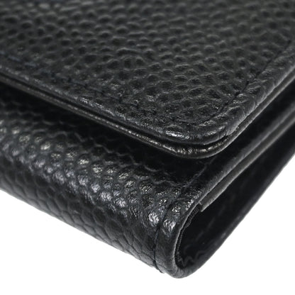 Chanel 2000-2002 Key Case Black Caviar Skin Small Good