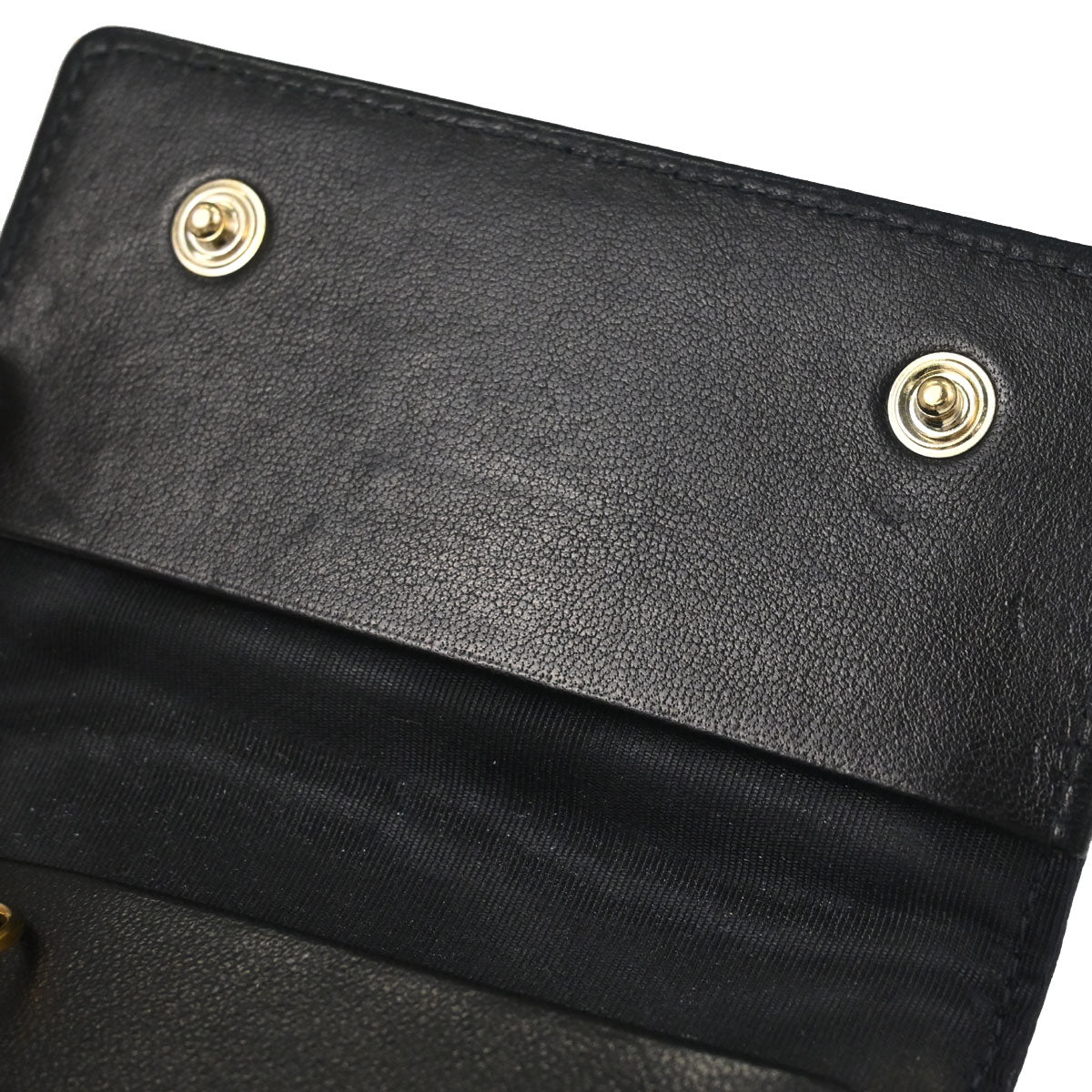 Chanel 2000-2002 Key Case Black Caviar Skin Small Good