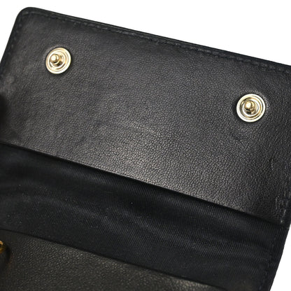 Chanel 2000-2002 Key Case Black Caviar Skin Small Good