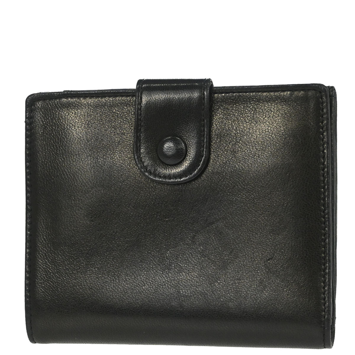Chanel 1994-1996 Bifold Wallet Black Lambskin