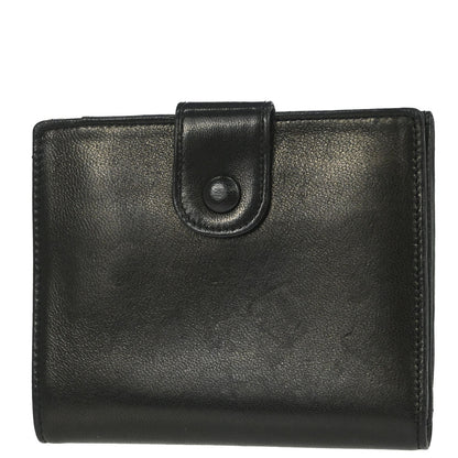 Chanel 1994-1996 Bifold Wallet Black Lambskin
