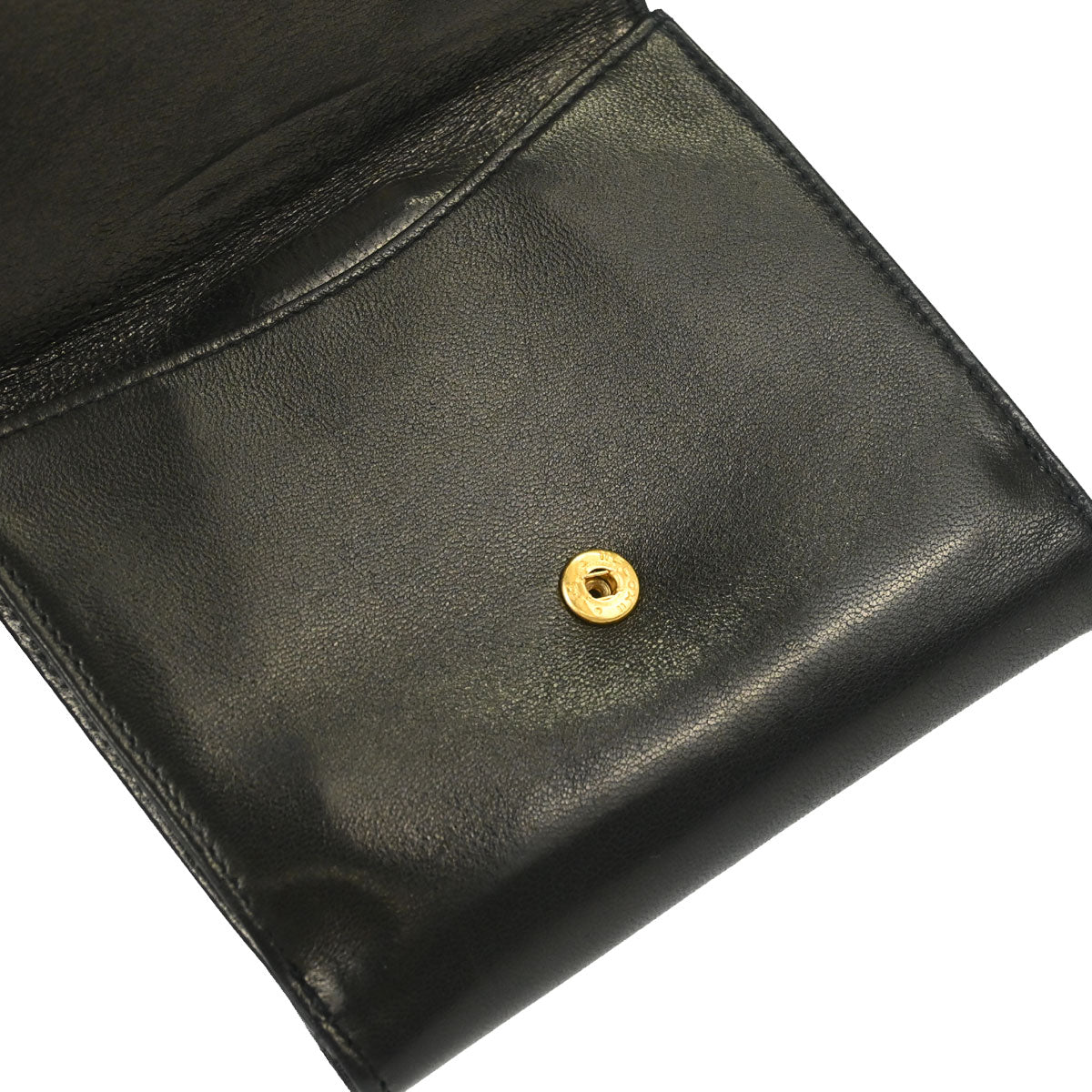 Chanel 1994-1996 Bifold Wallet Black Lambskin