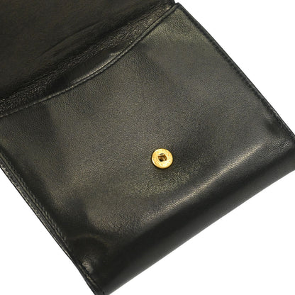 Chanel 1994-1996 Bifold Wallet Black Lambskin