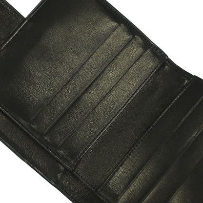 Chanel 1994-1996 Bifold Wallet Black Lambskin
