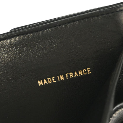 Chanel 1994-1996 Bifold Wallet Black Lambskin