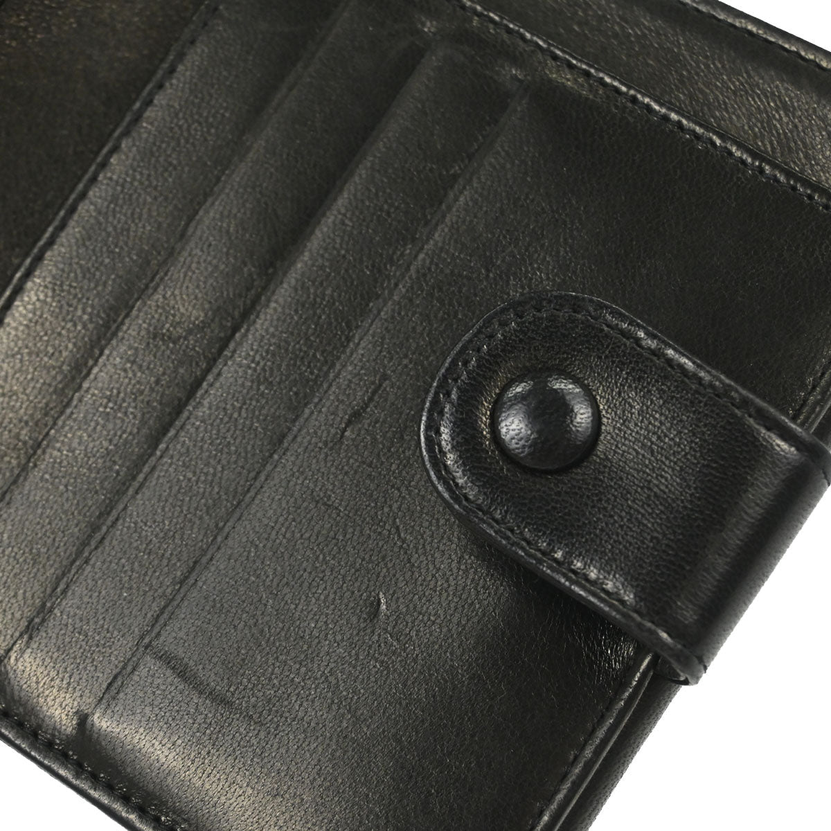 Chanel 1994-1996 Bifold Wallet Black Lambskin