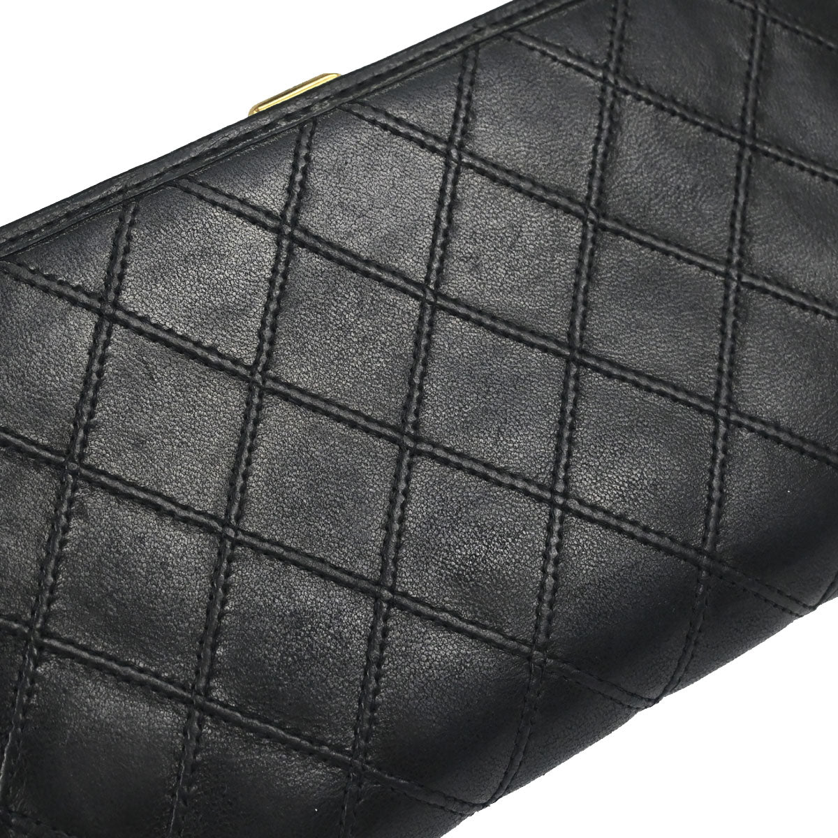 Chanel Black Lambskin Bicolore Long Bifold Wallet