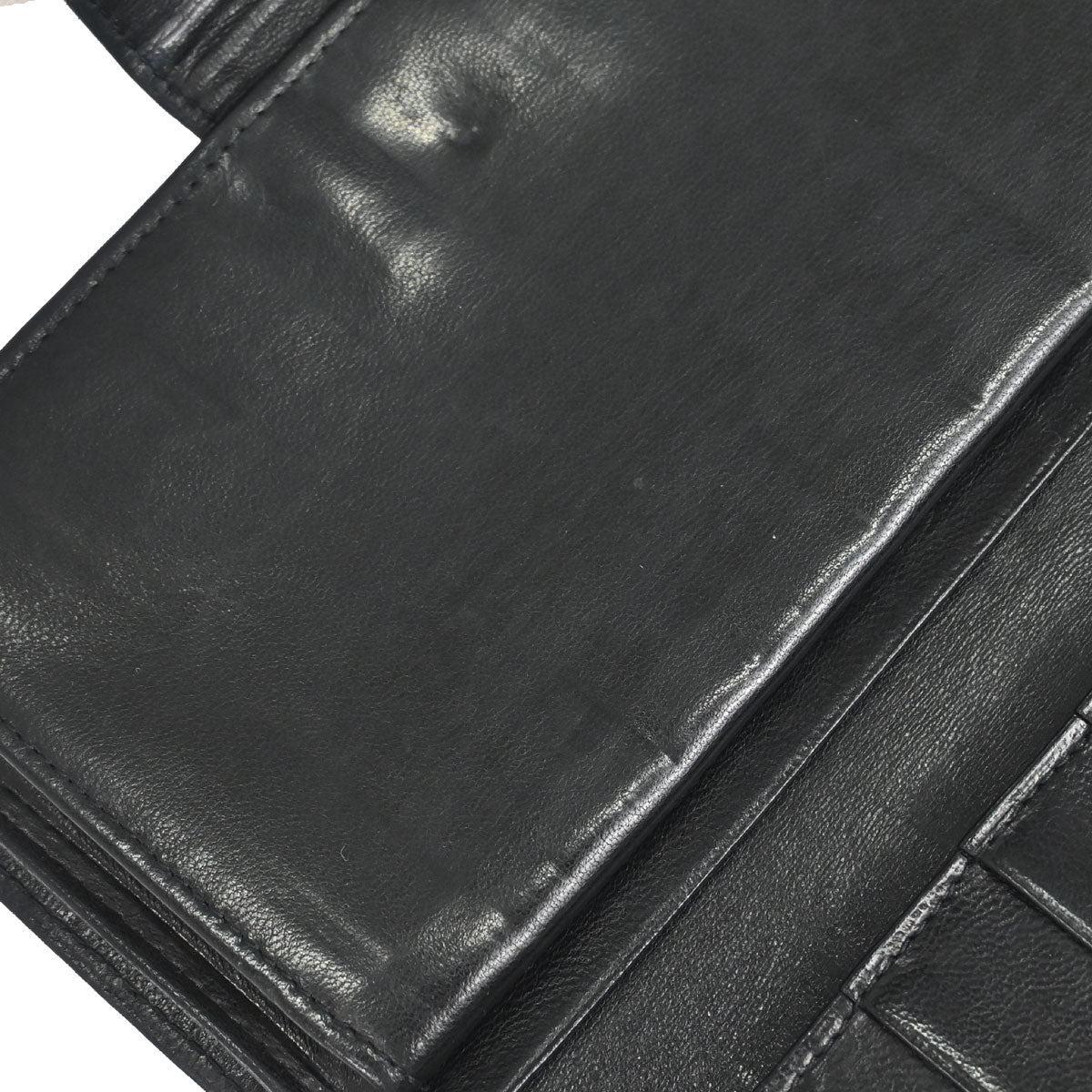 Chanel Black Lambskin Bicolore Long Bifold Wallet