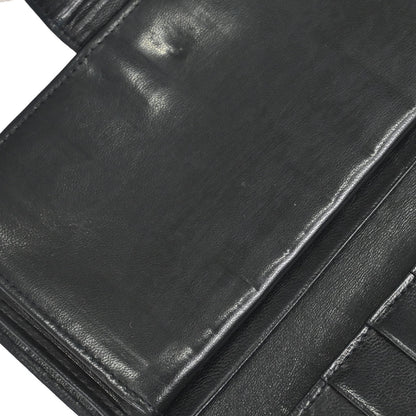 Chanel Black Lambskin Bicolore Long Bifold Wallet