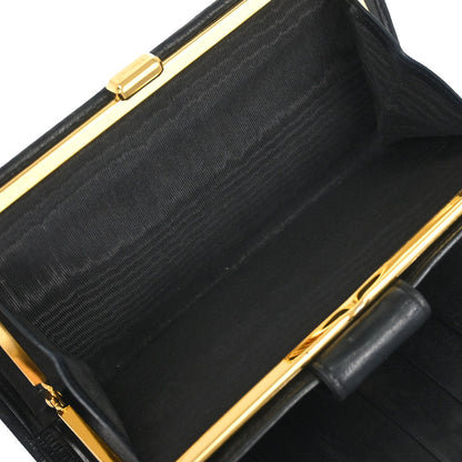 Chanel Black Lambskin Bicolore Long Bifold Wallet