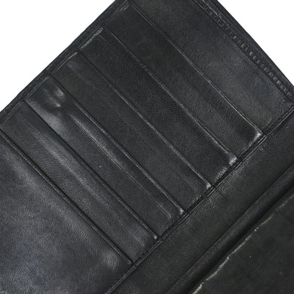 Chanel Black Lambskin Bicolore Long Bifold Wallet