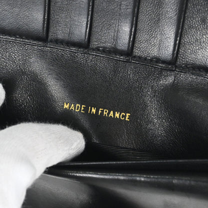 Chanel Black Lambskin Bicolore Long Bifold Wallet