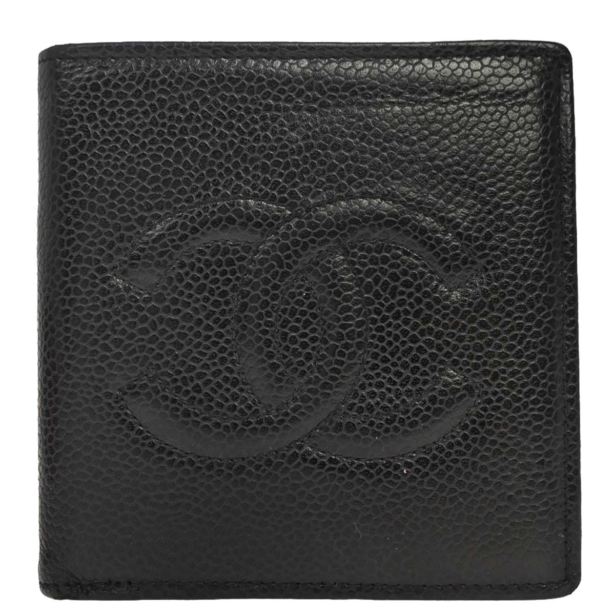 Chanel Black Caviar Skin Bifold Wallet