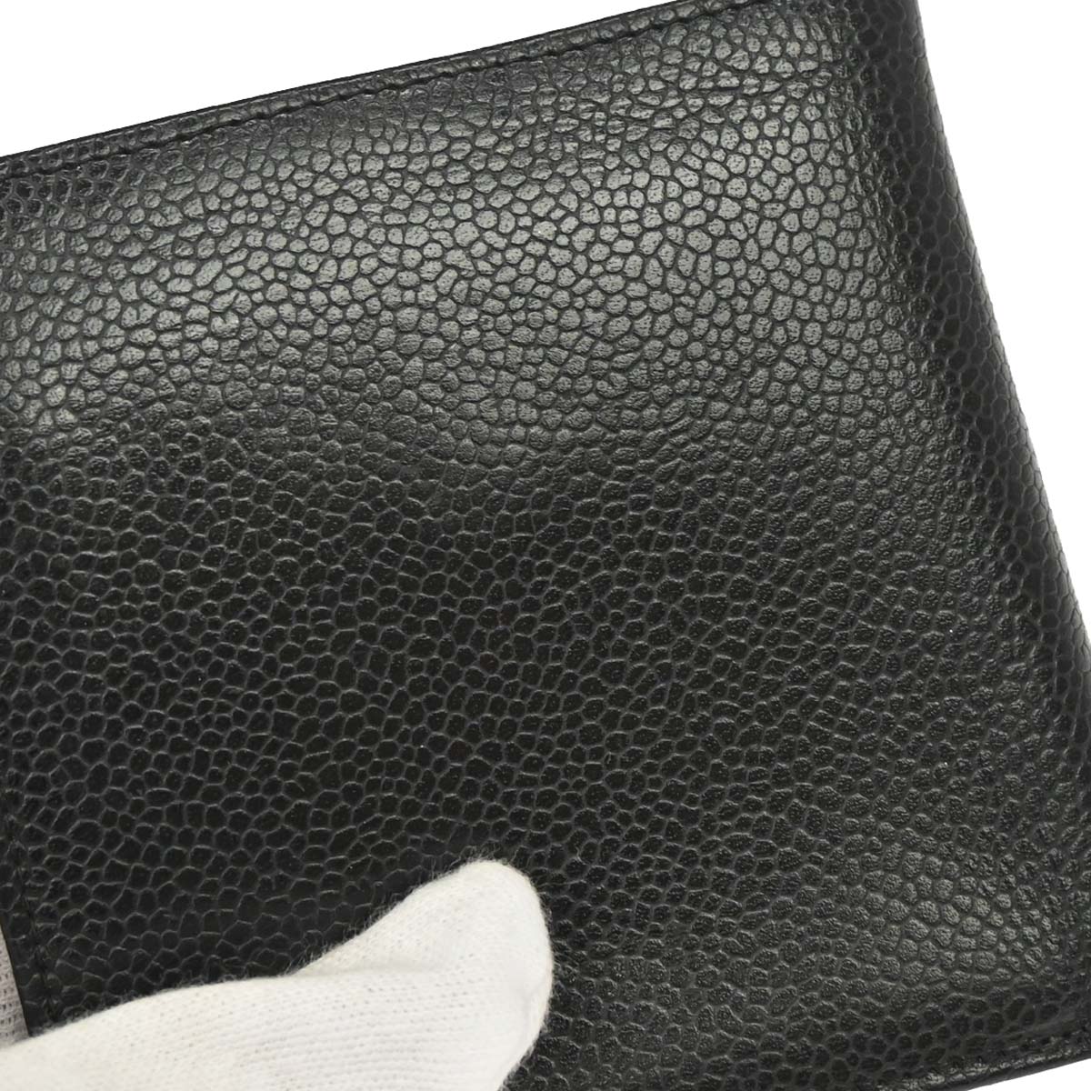 Chanel Black Caviar Skin Bifold Wallet