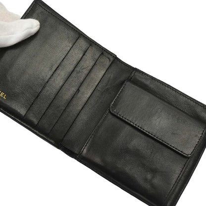 Chanel Black Caviar Skin Bifold Wallet