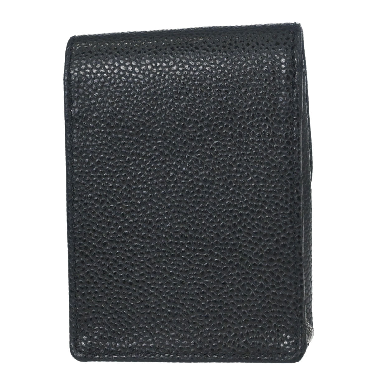 Chanel 2000-2002 Black Caviar Skin Cigarette Case Small Good
