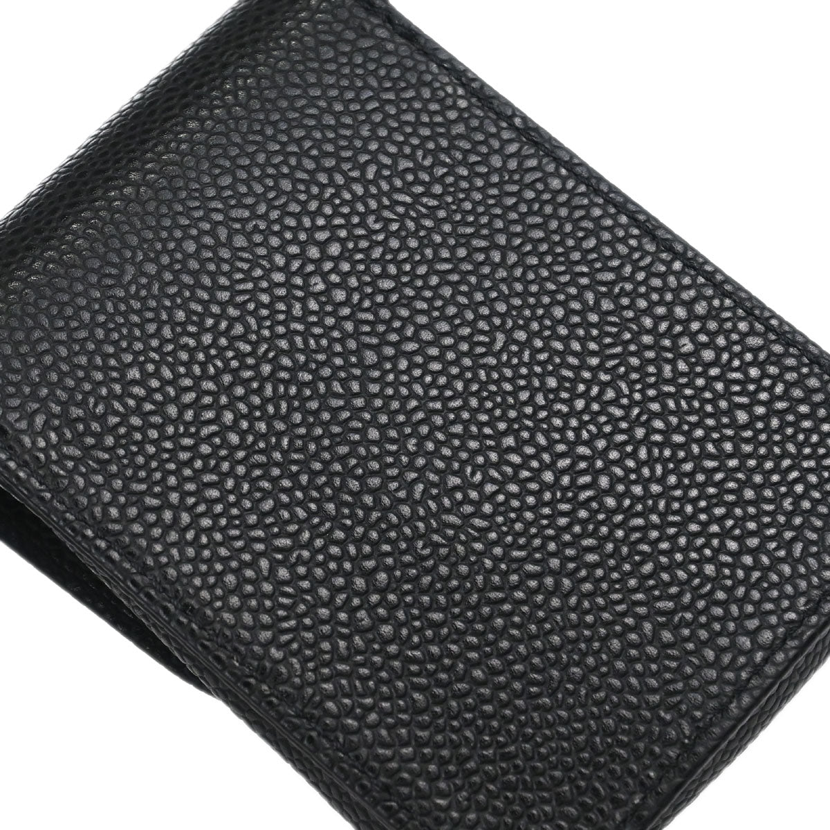 Chanel 2000-2002 Black Caviar Skin Cigarette Case Small Good