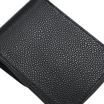 Chanel 2000-2002 Black Caviar Skin Cigarette Case Small Good
