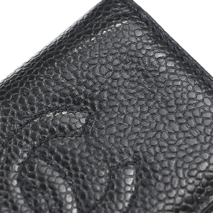 Chanel 1994-1996 Key Case Black Caviar Skin Small Good
