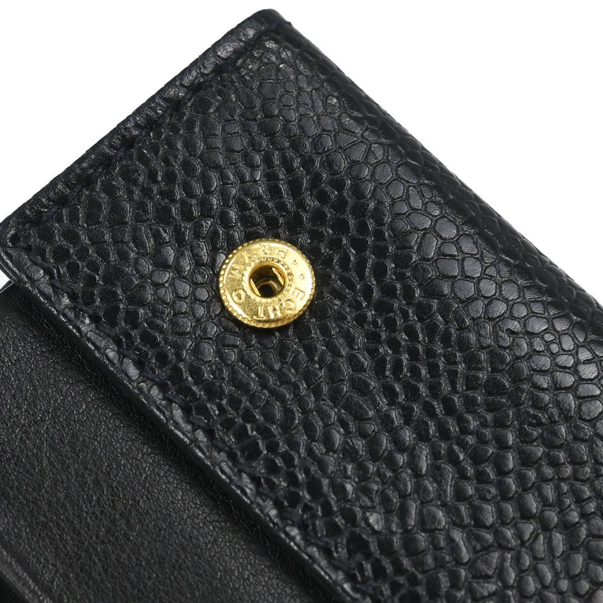 Chanel 1994-1996 Key Case Black Caviar Skin Small Good