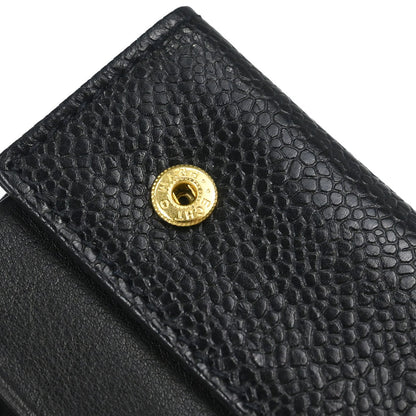 Chanel 1994-1996 Key Case Black Caviar Skin Small Good