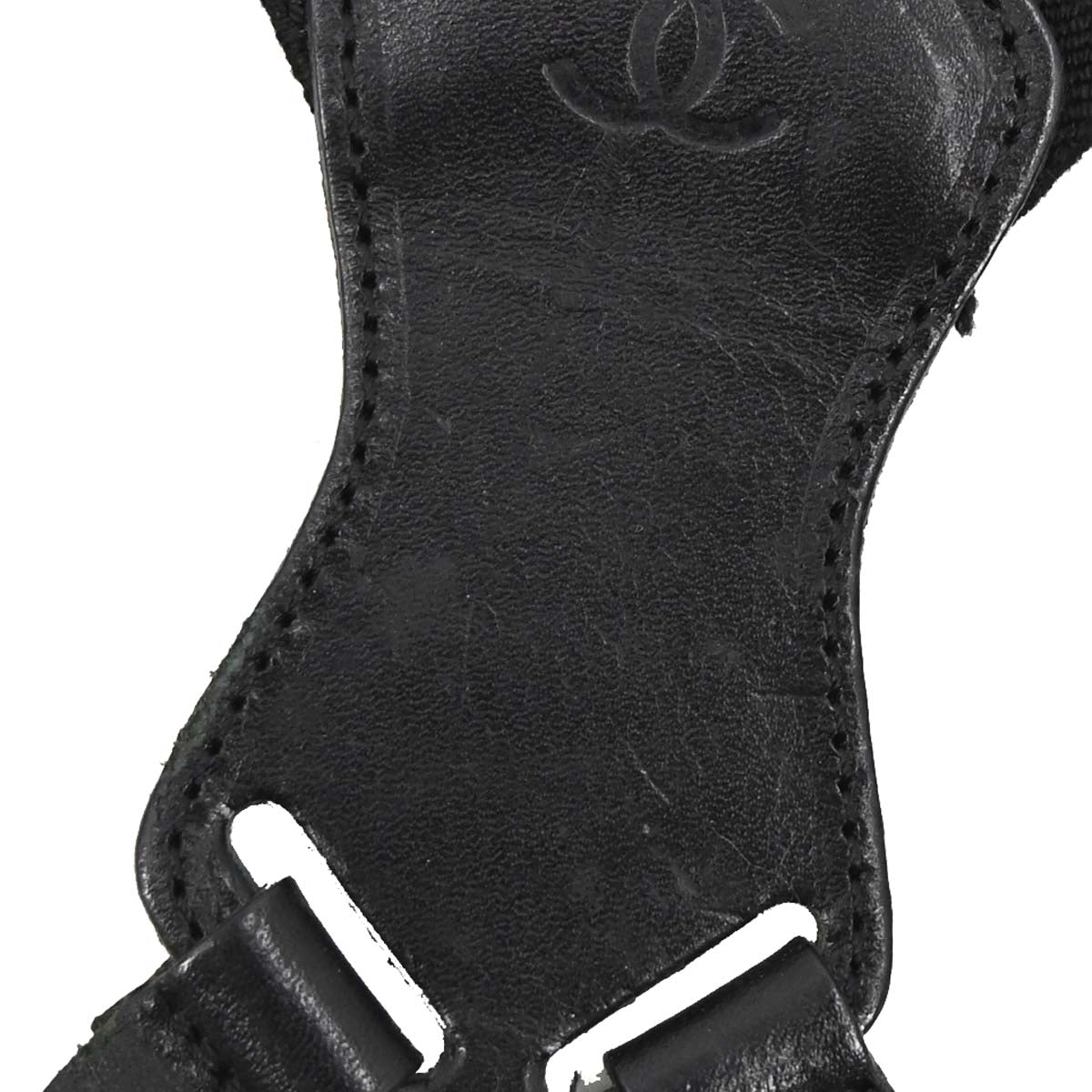 Chanel Black Suspenders 15 Small Good