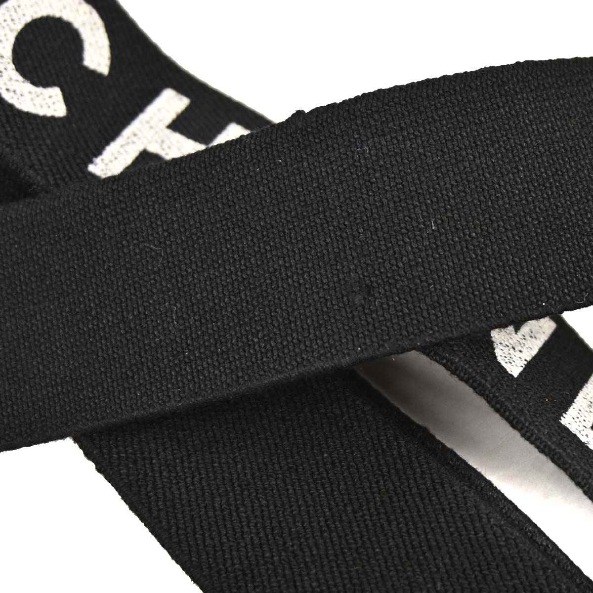 Chanel Black Suspenders 15 Small Good