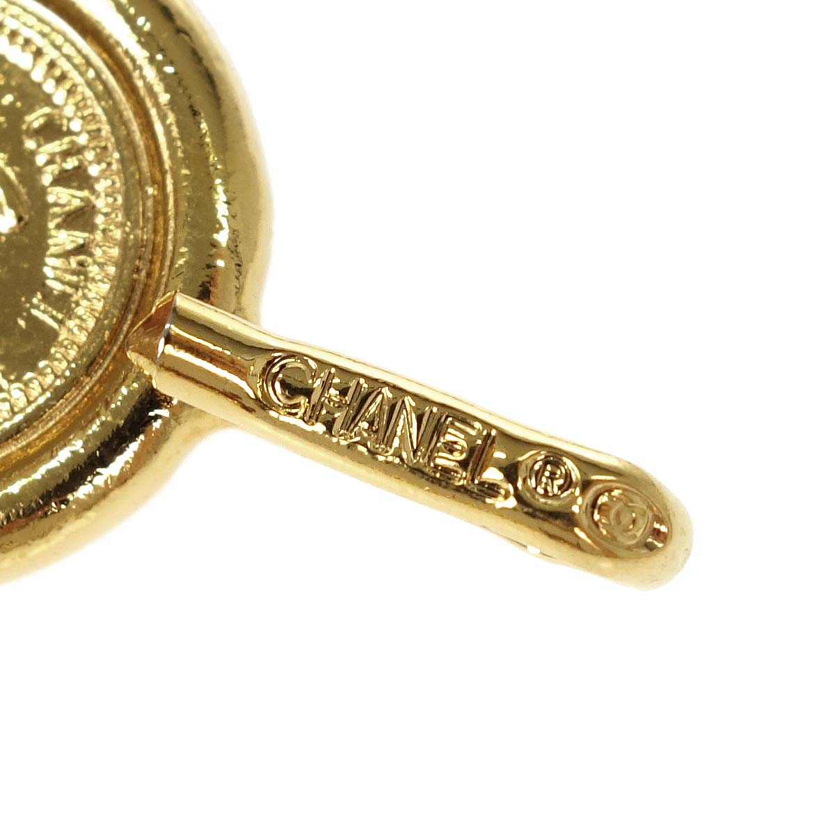 Chanel Chain Belt Medallion Gold Black Small Good