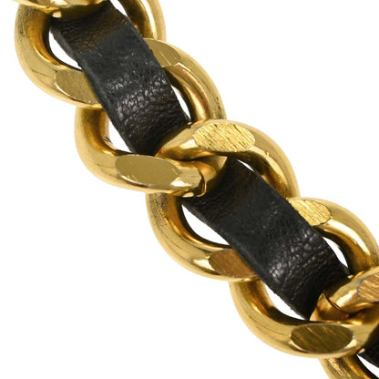 Chanel Chain Belt Medallion Gold Black Small Good