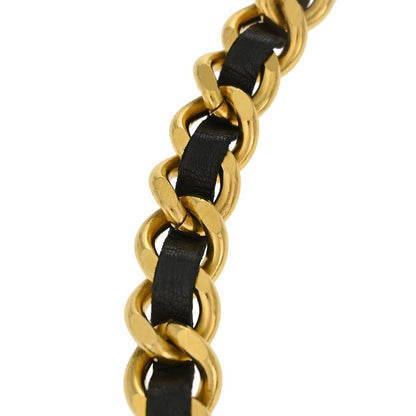 Chanel Chain Belt Medallion Gold Black Small Good