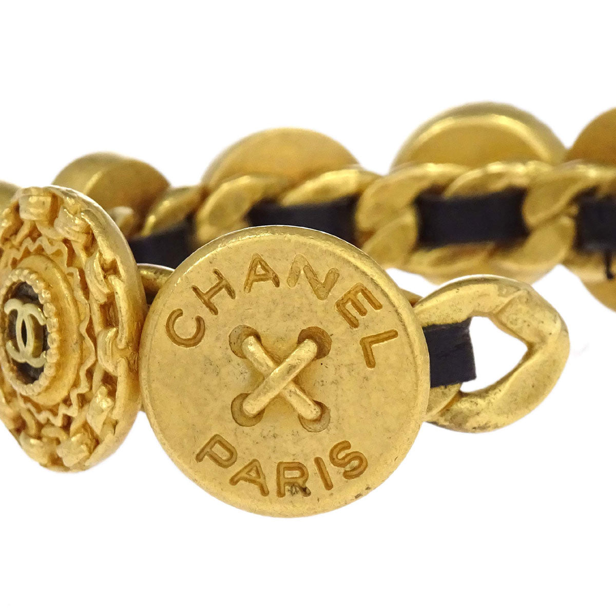 Chanel Gold Bracelet Bangle Accessories 95P