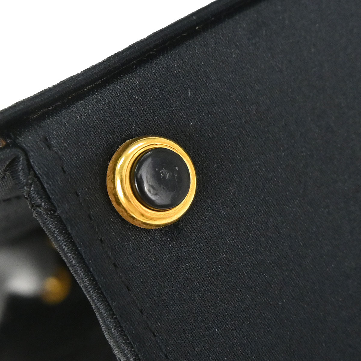 Chanel 1989-1991 Black Satin Straight Flap Shoulder Bag