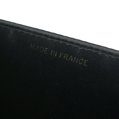 Chanel 1989-1991 Black Satin Straight Flap Shoulder Bag