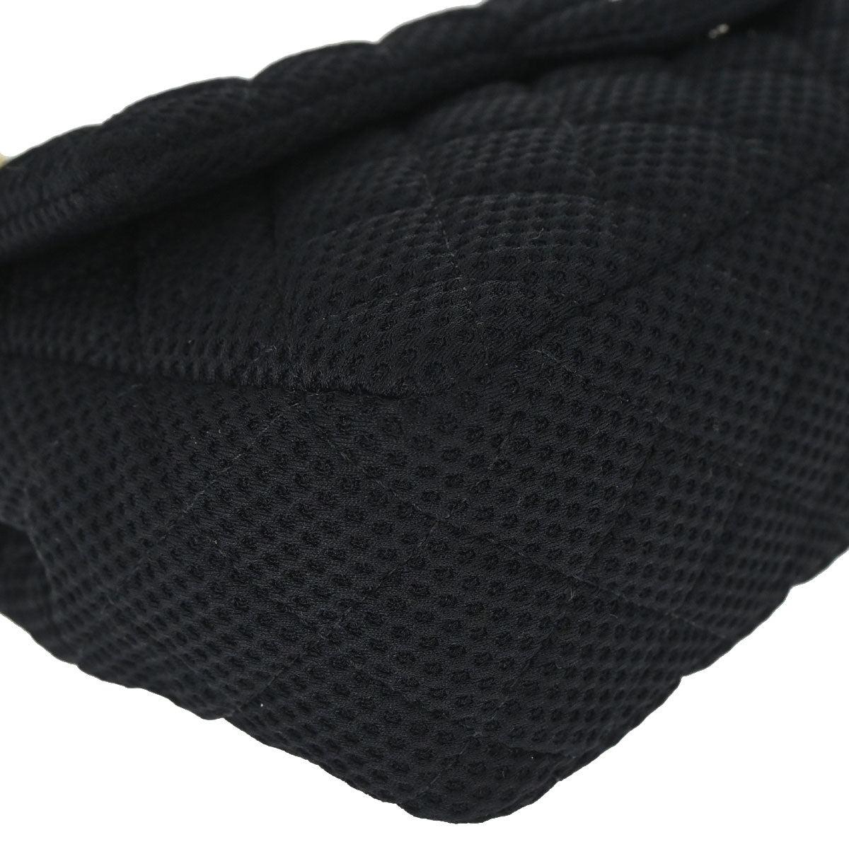 Chanel 2009-2010 Black Canvas Classic Single Flap Shoulder Bag
