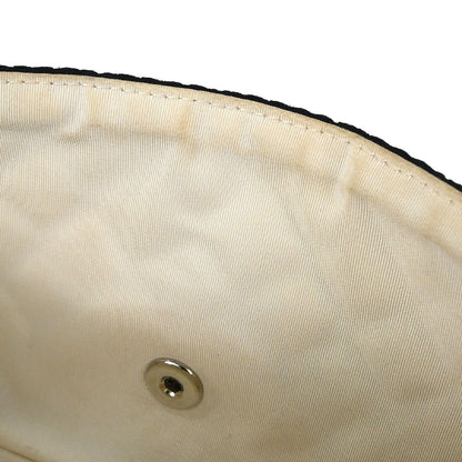Chanel 2009-2010 Black Canvas Classic Single Flap Shoulder Bag