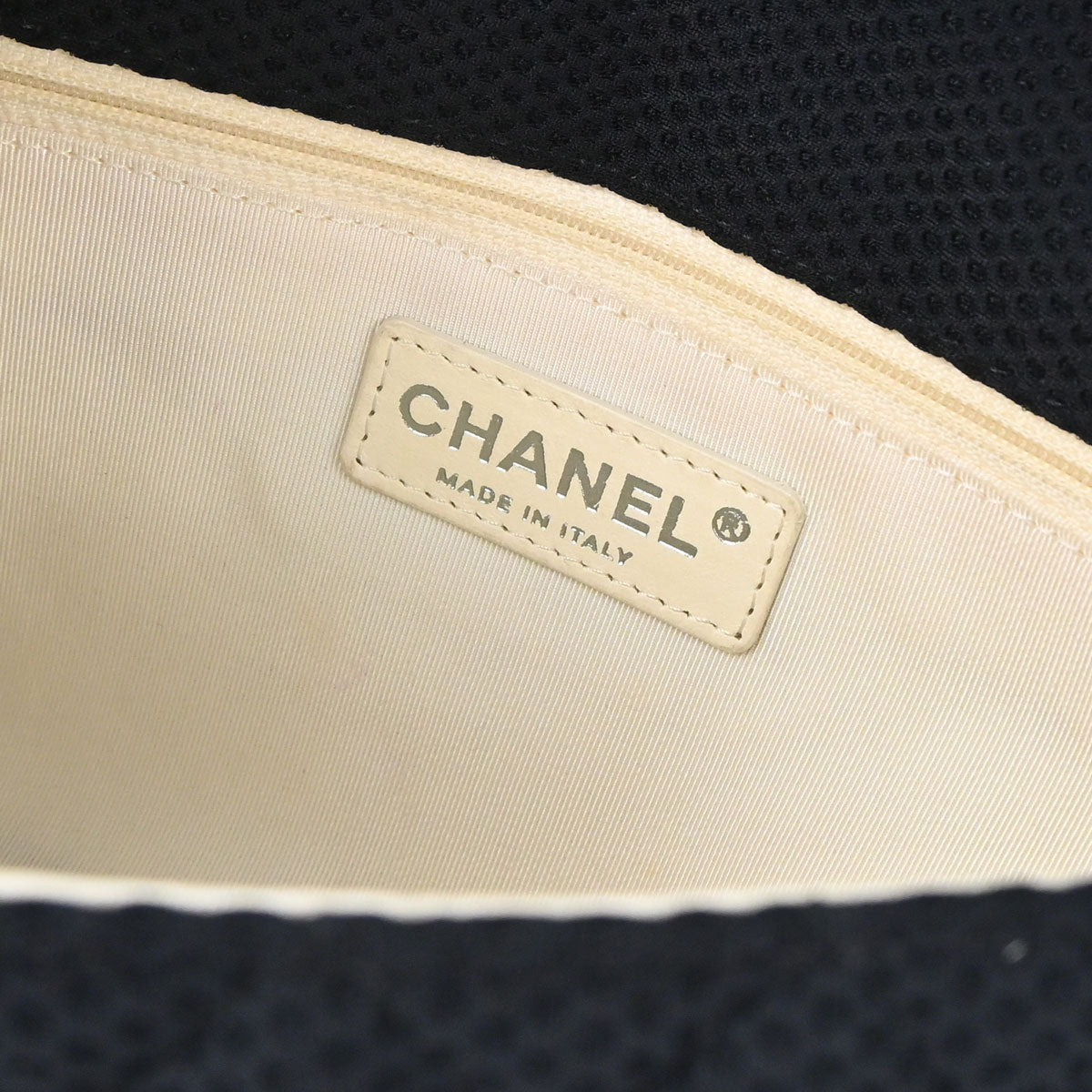 Chanel 2009-2010 Black Canvas Classic Single Flap Shoulder Bag