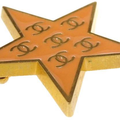 Chanel Star Brooch Pin Orange 01P