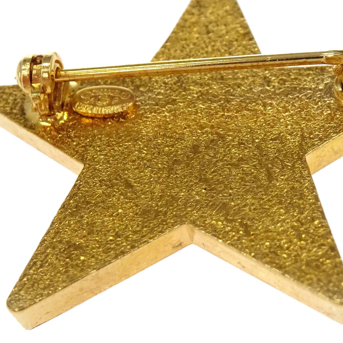 Chanel Star Brooch Pin Orange 01P