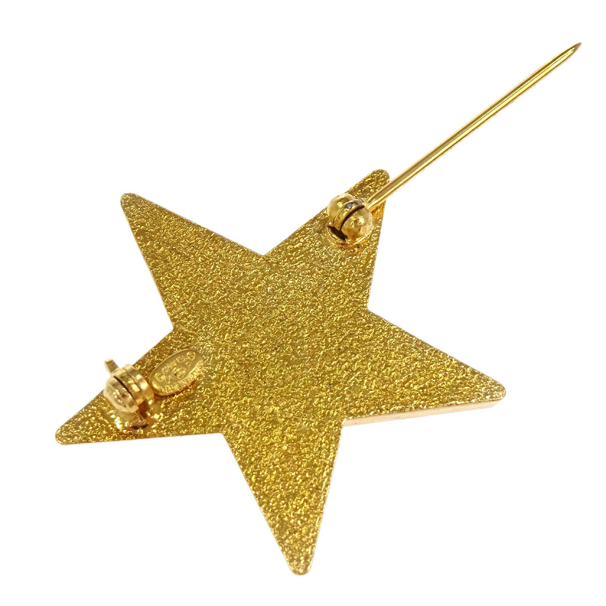 Chanel Star Brooch Pin Orange 01P