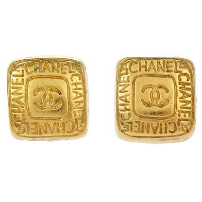 Chanel Square Clip-On Earrings Gold 99A