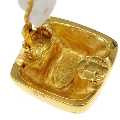 Chanel Square Clip-On Earrings Gold 99A