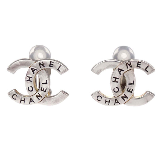 Chanel CC Clip-On Earrings Silver 98P