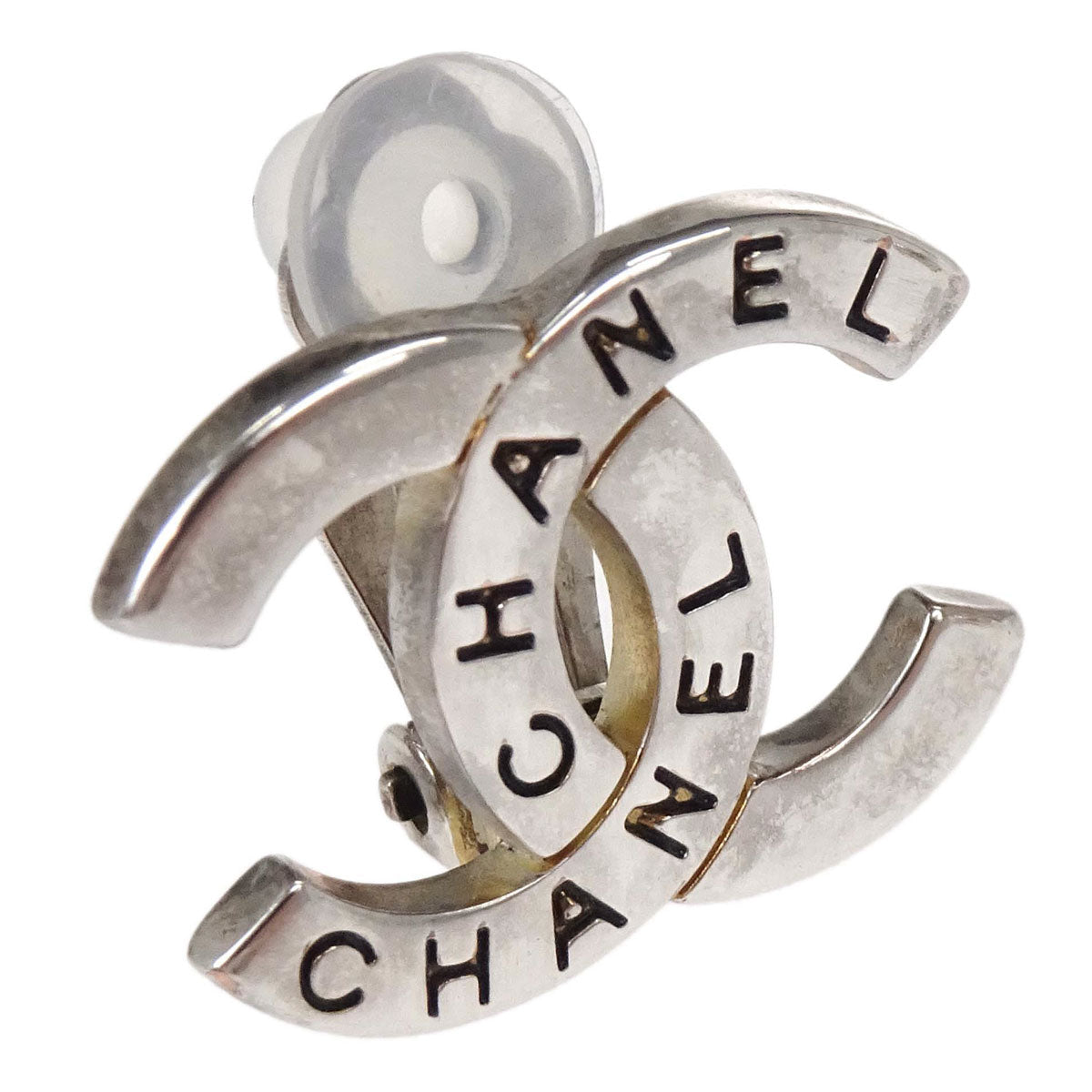Chanel CC Clip-On Earrings Silver 98P