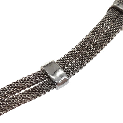 Chanel Logo Plate Bracelet Silver 98P