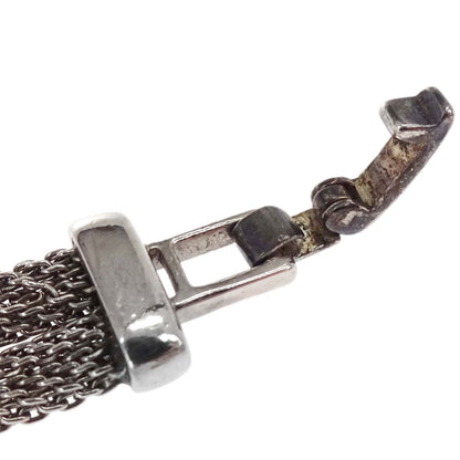 Chanel Logo Plate Bracelet Silver 98P