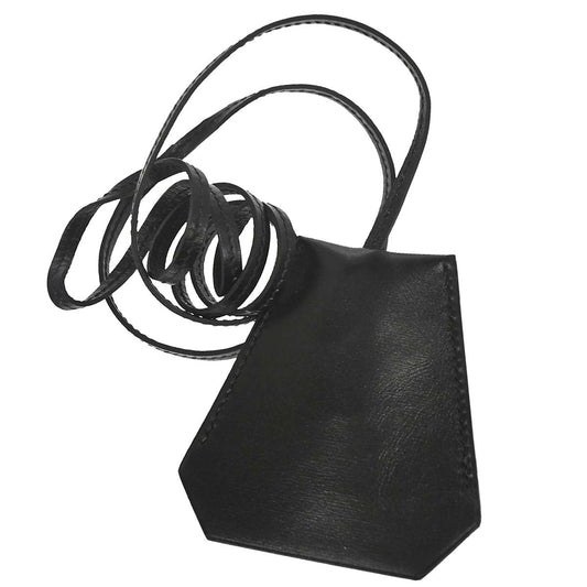 Hermes by Margiela Black Box Calf Clochette Necklace Pendant
