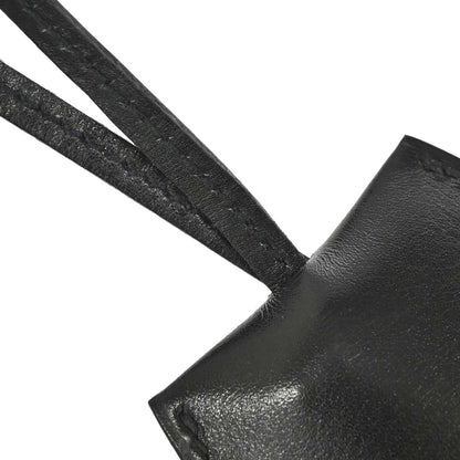 Hermes by Margiela Black Box Calf Clochette Necklace Pendant
